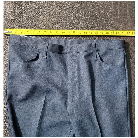 Vintage Wrangler Dress Pants Cowboy Blue Heathered Straight leg size 42x30 - Picture 6 of 7